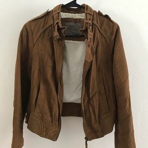 Zara Basic suede moto jacket